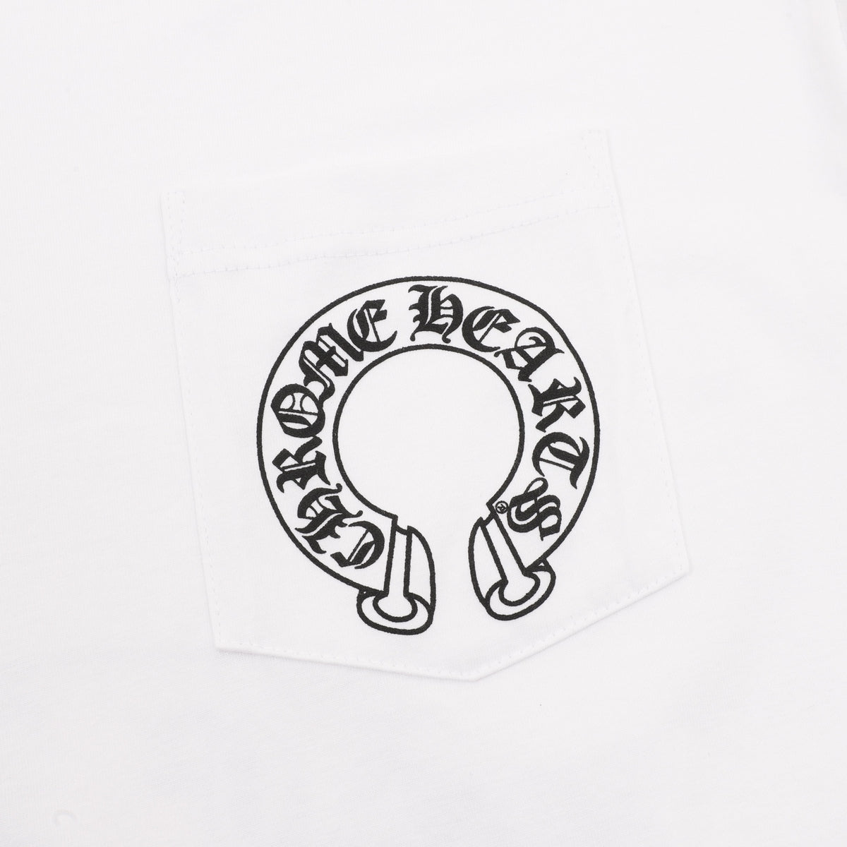 Floral Horseshoe Long Sleeve T-Shirt White