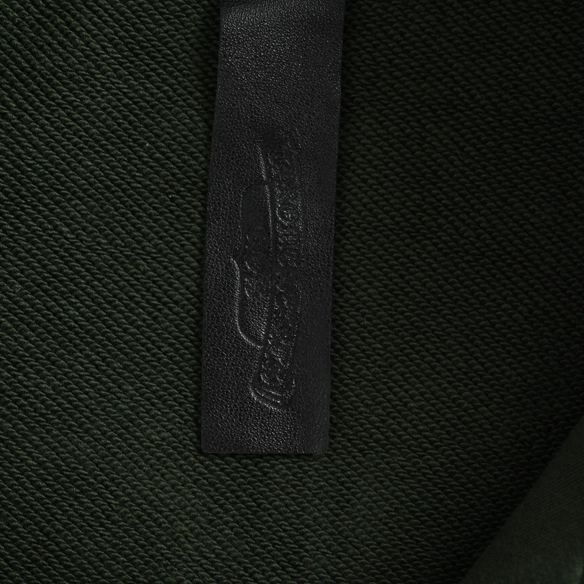 Script Embroidered Half-Zip Sweatshirt Dark Green