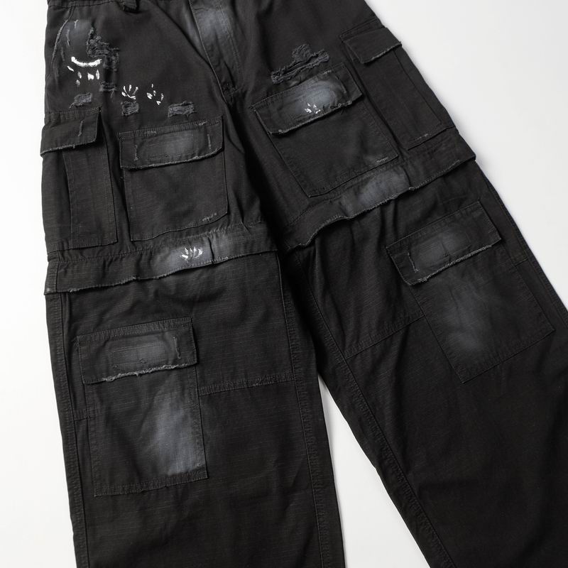Large Cargo Pants Black