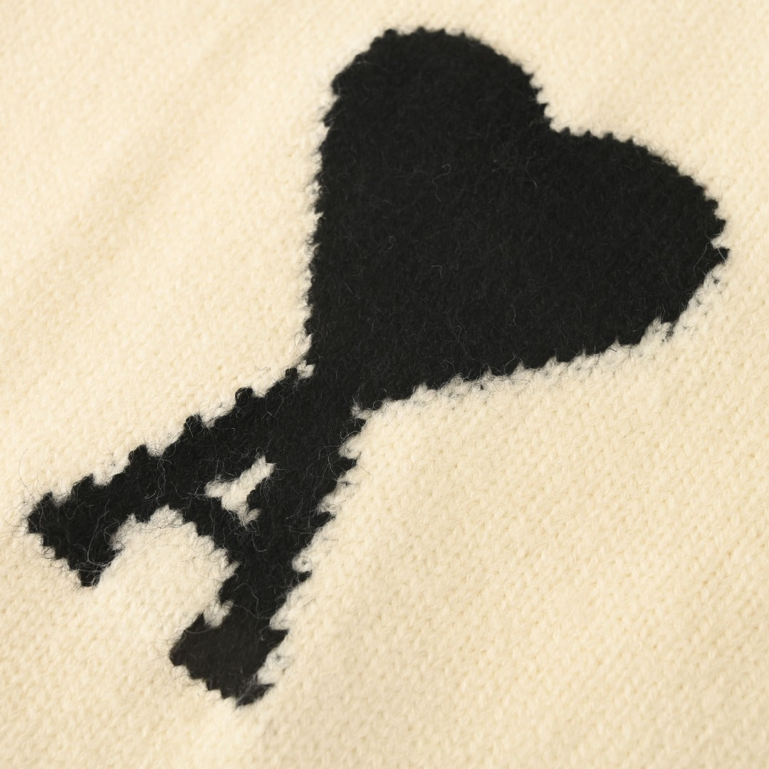 Ami de Coeur Intarsia Off-White