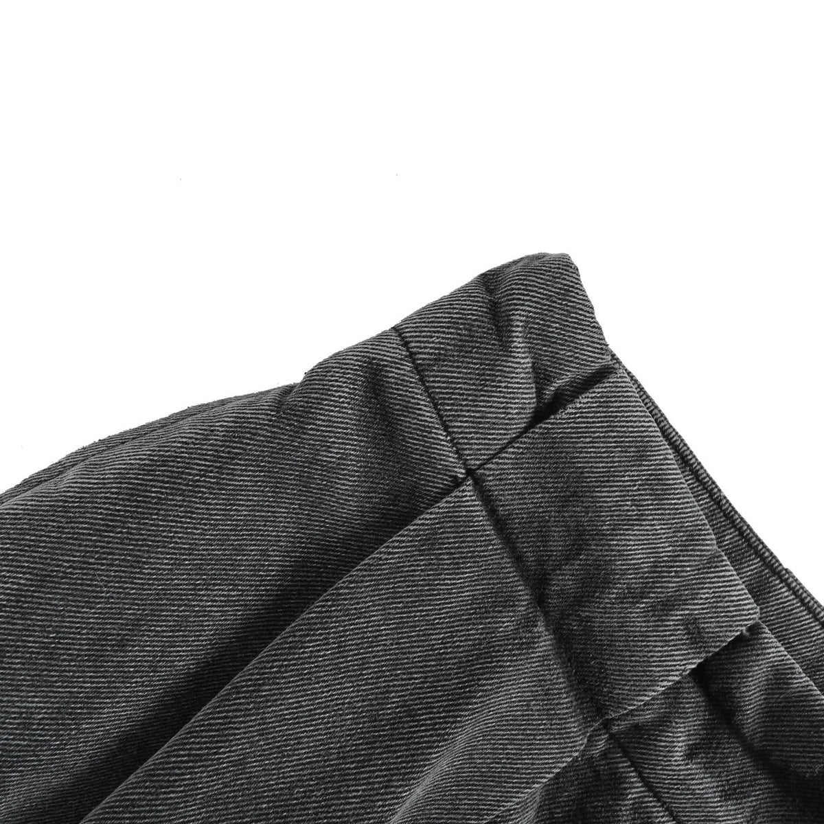 Pleated Barrel-Leg Washed Black