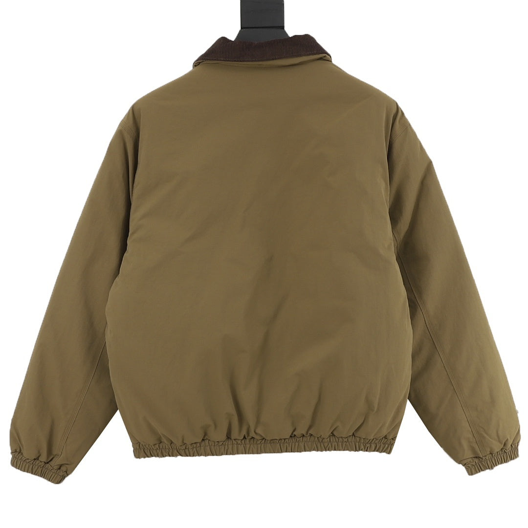 Corduroy Collar Olive Brown