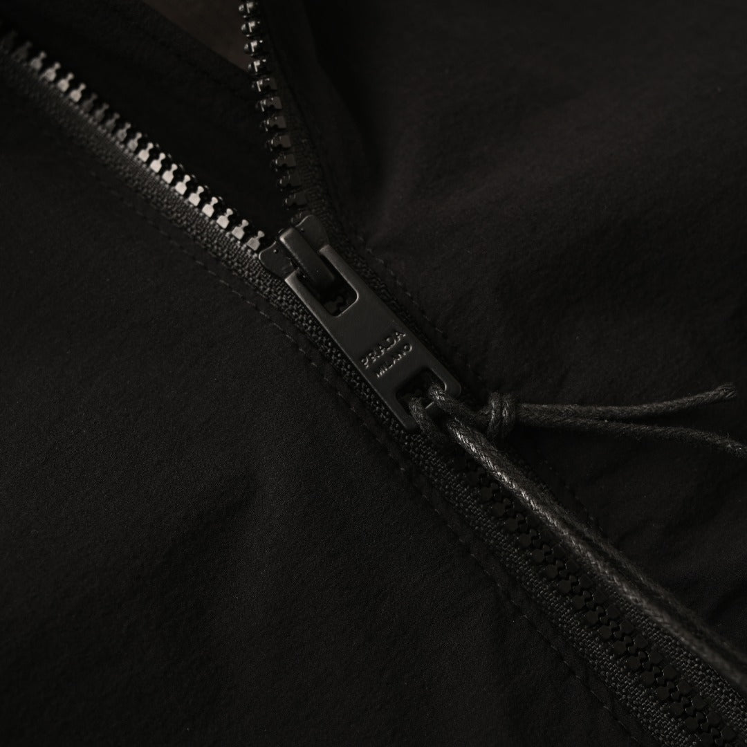 Re-Nylon Hooded Black