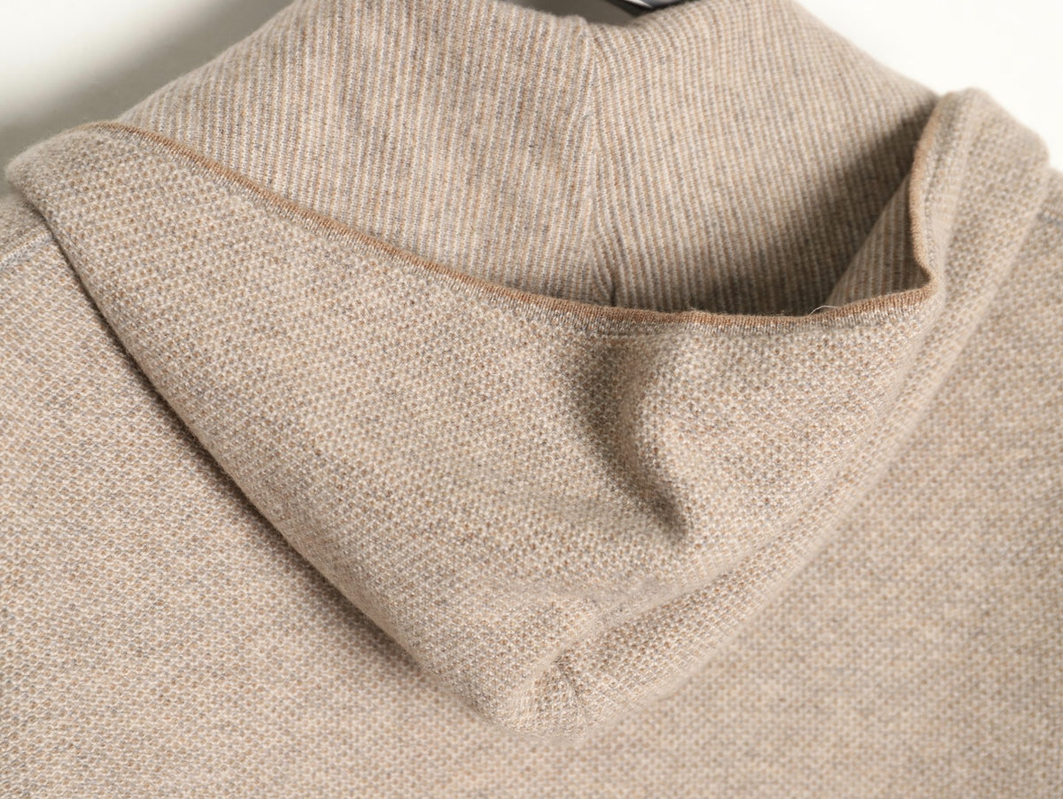 Varallo Full-Zip Hoodie Oatmeal Beige
