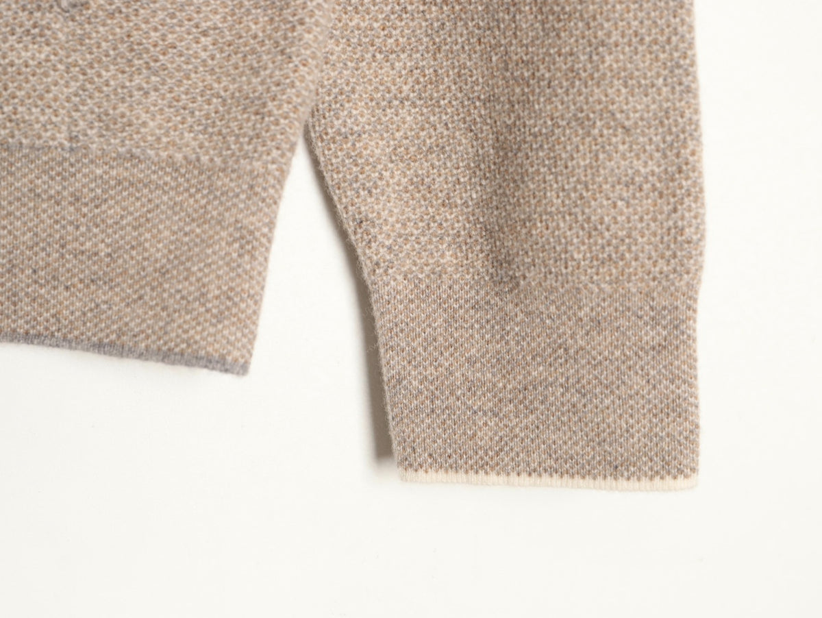 Varallo Full-Zip Hoodie Oatmeal Beige