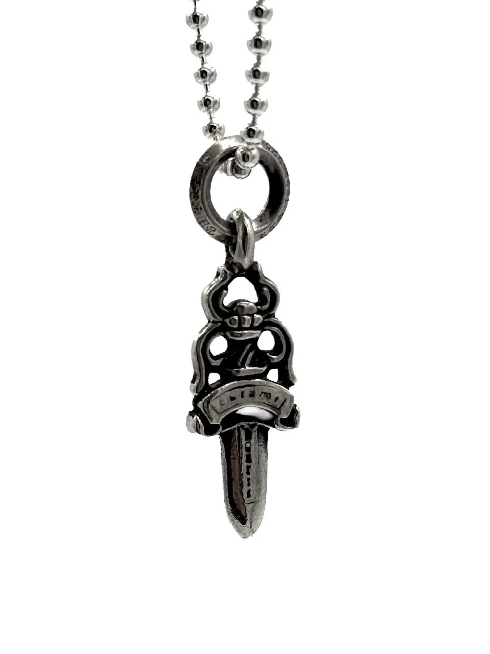 Chrome Hearts Dagger #5 Silver Necklace