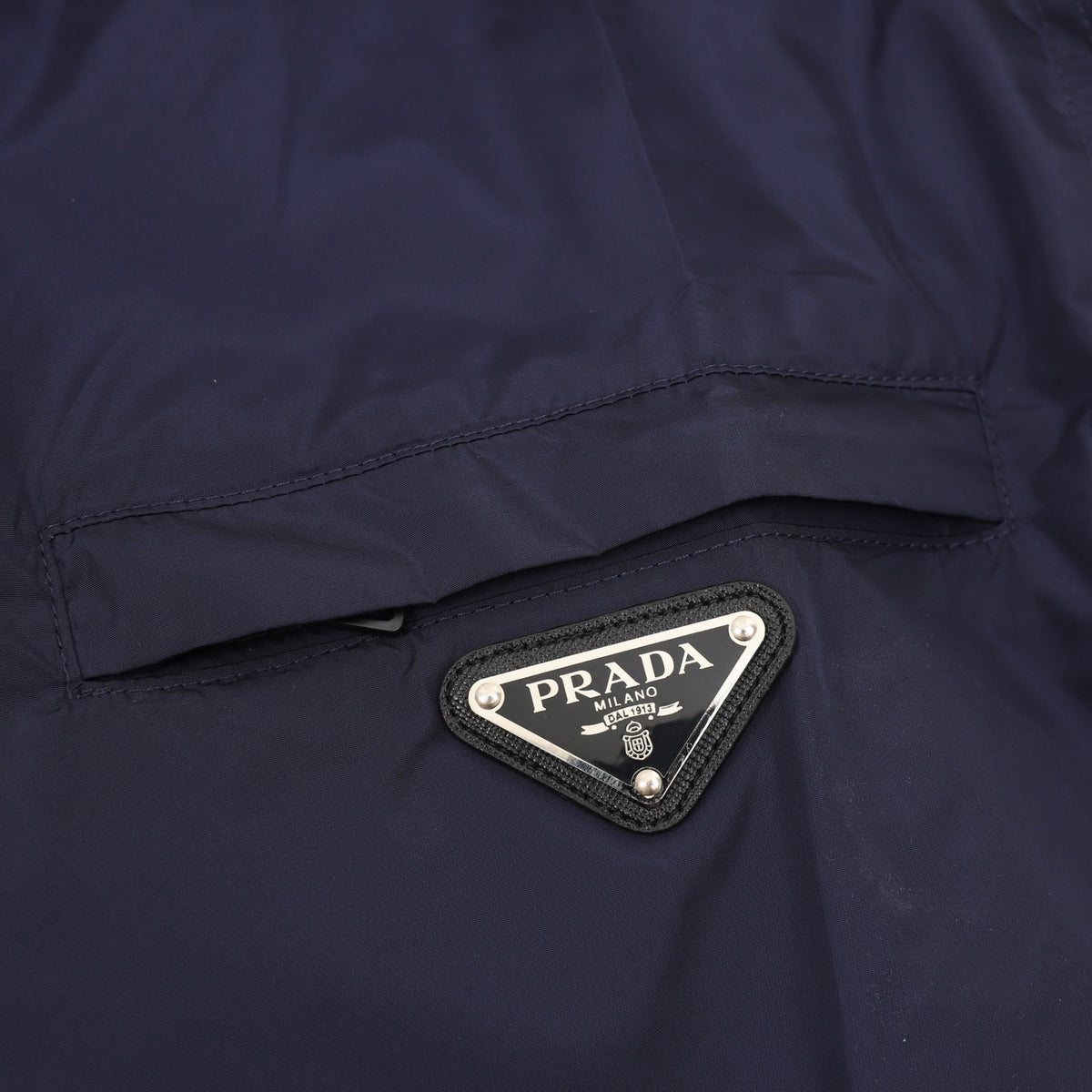 Triangle Logo Windbreaker Navy Blue