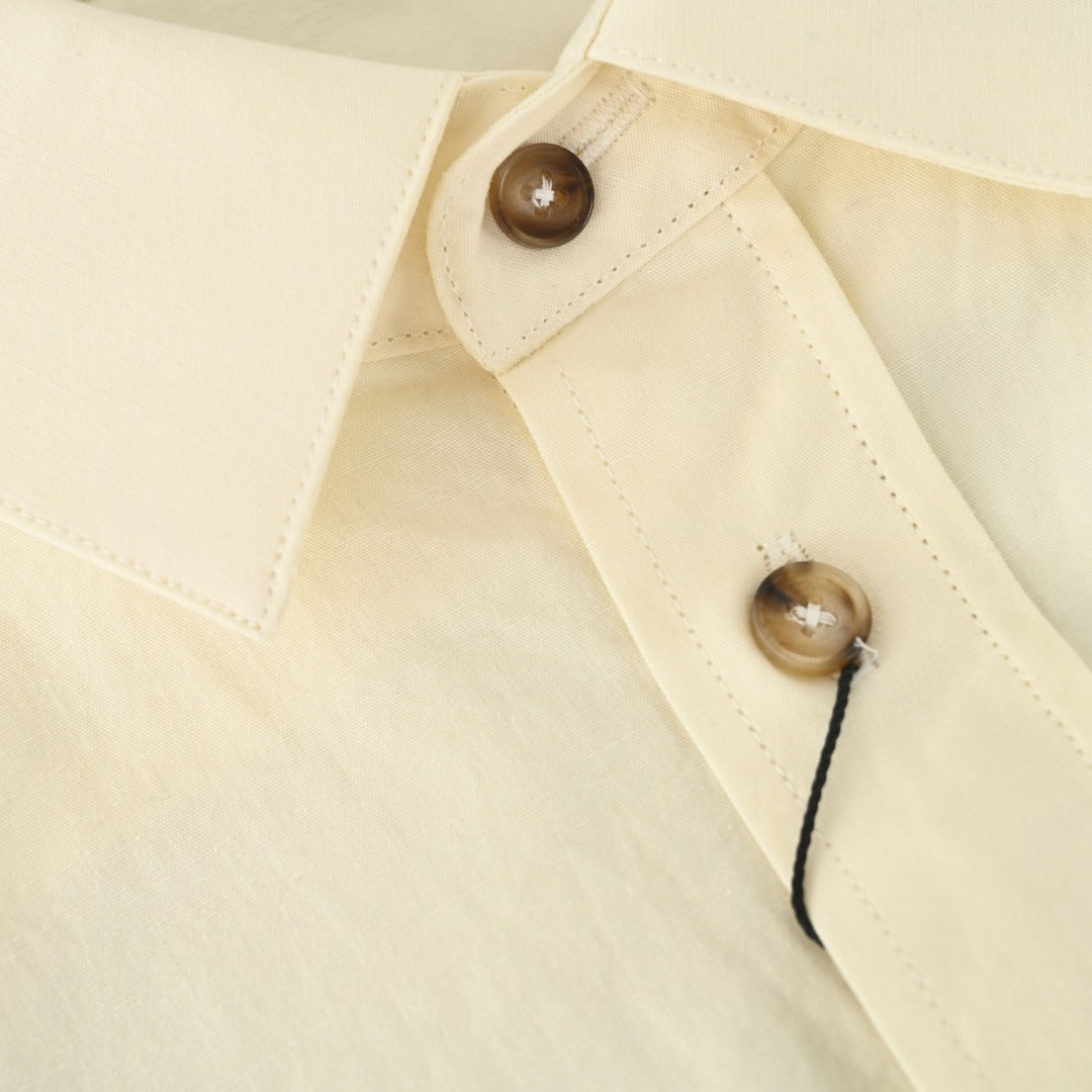 Anagram Textured Shirt Ivory Beige