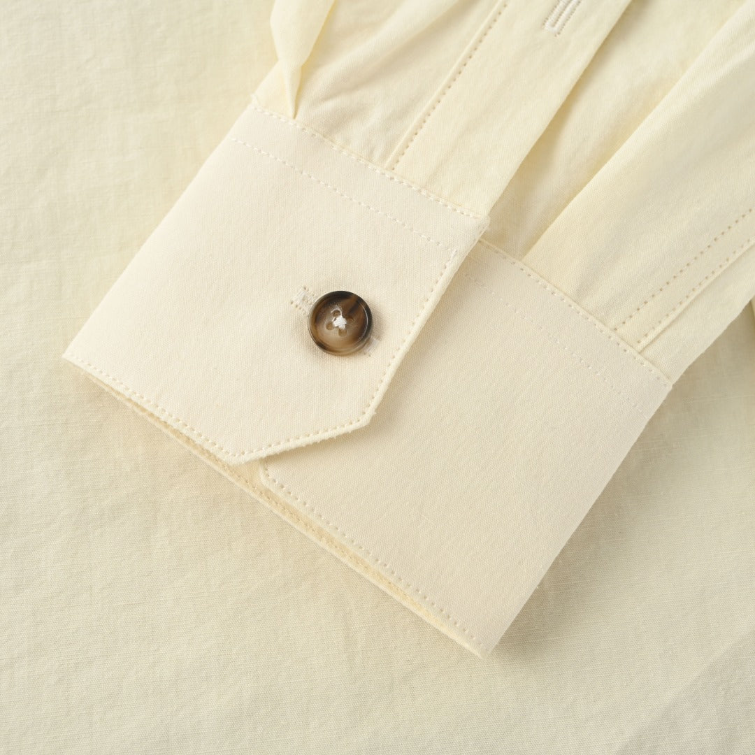 Anagram Textured Shirt Ivory Beige