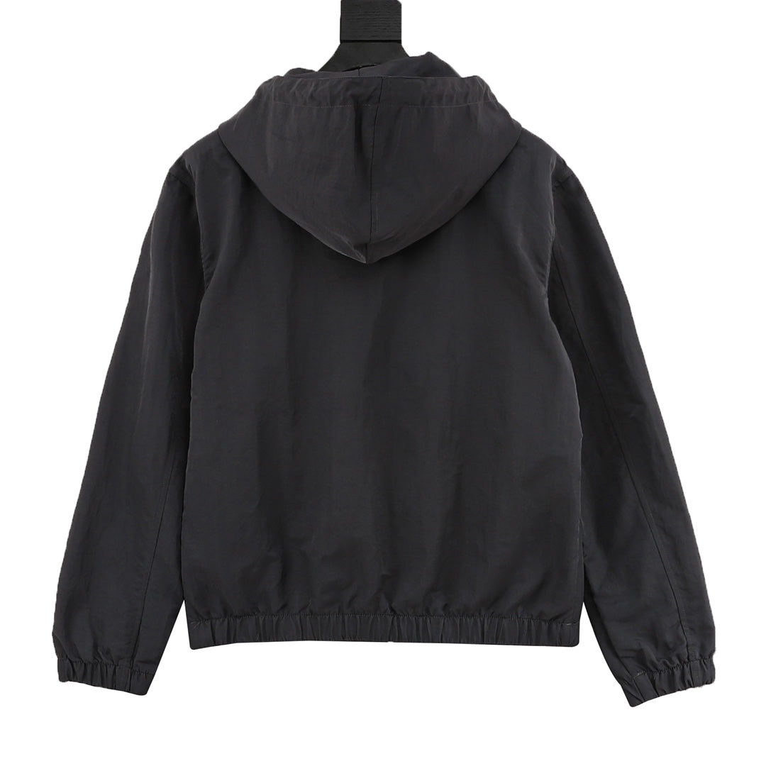 Lightweight Hooded Windbreaker Black