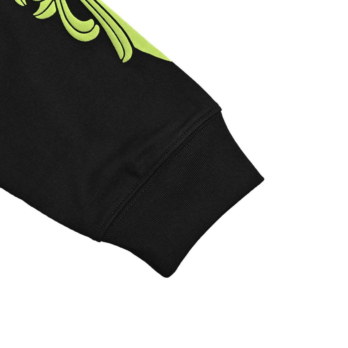 Neon Yellow Horseshoe Long Sleeve T-Shirt Black