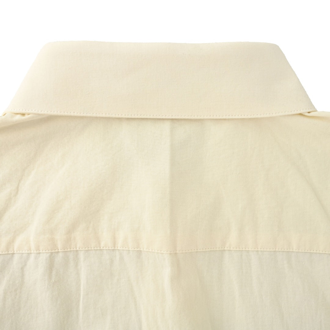 Anagram Textured Shirt Ivory Beige