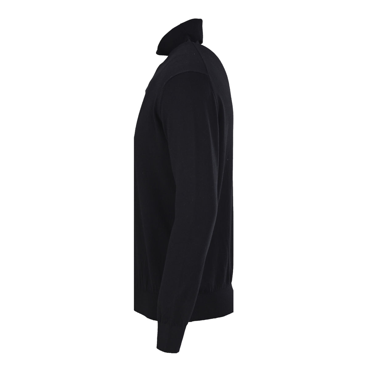 Superfine Wool Logo Turtleneck Black