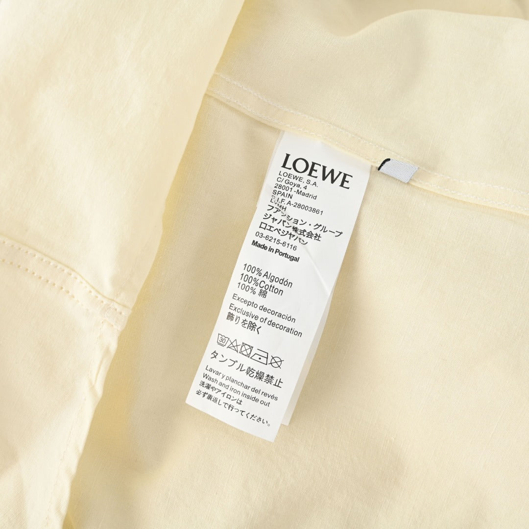 Anagram Textured Shirt Ivory Beige