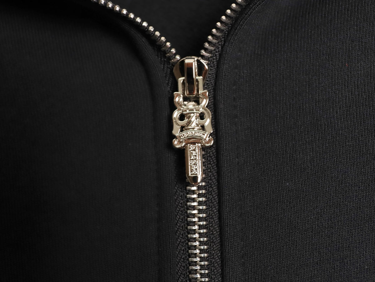Deadly Doll Zip-Up Hoodie Black & Pink