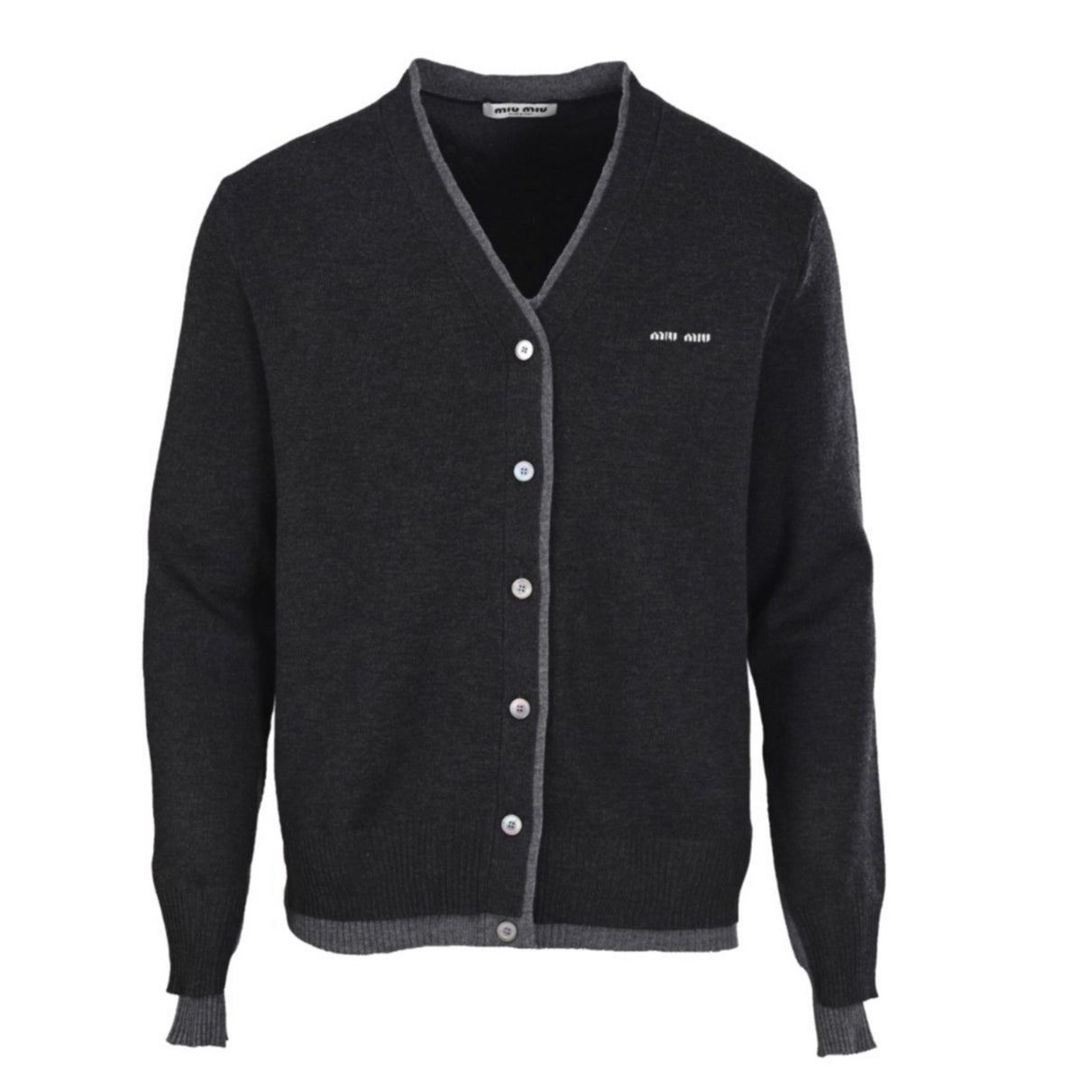Cashmere & Silk V-Neck Dark Grey