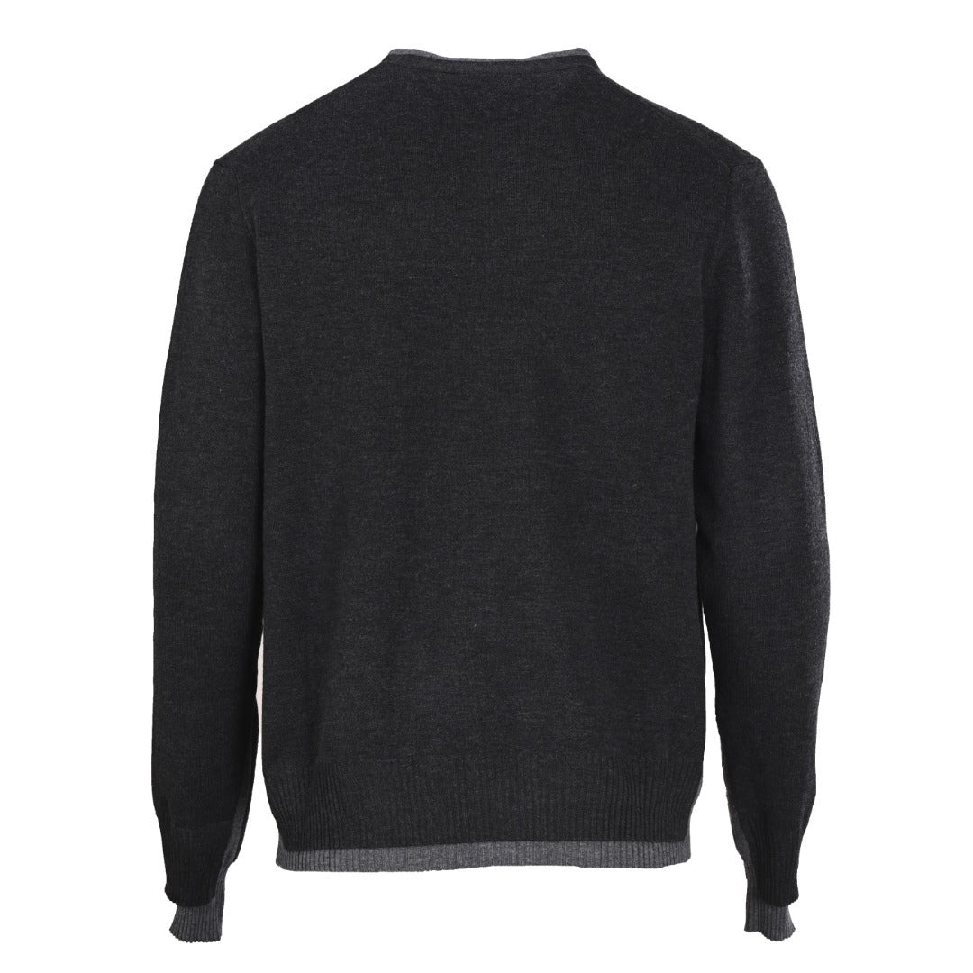 Cashmere & Silk V-Neck Dark Grey