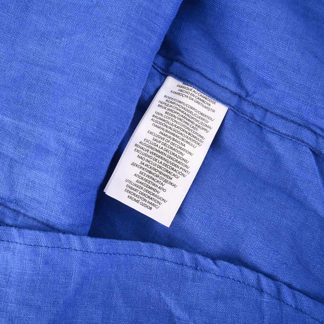 Linen Button-Down Shirt Iris Blue