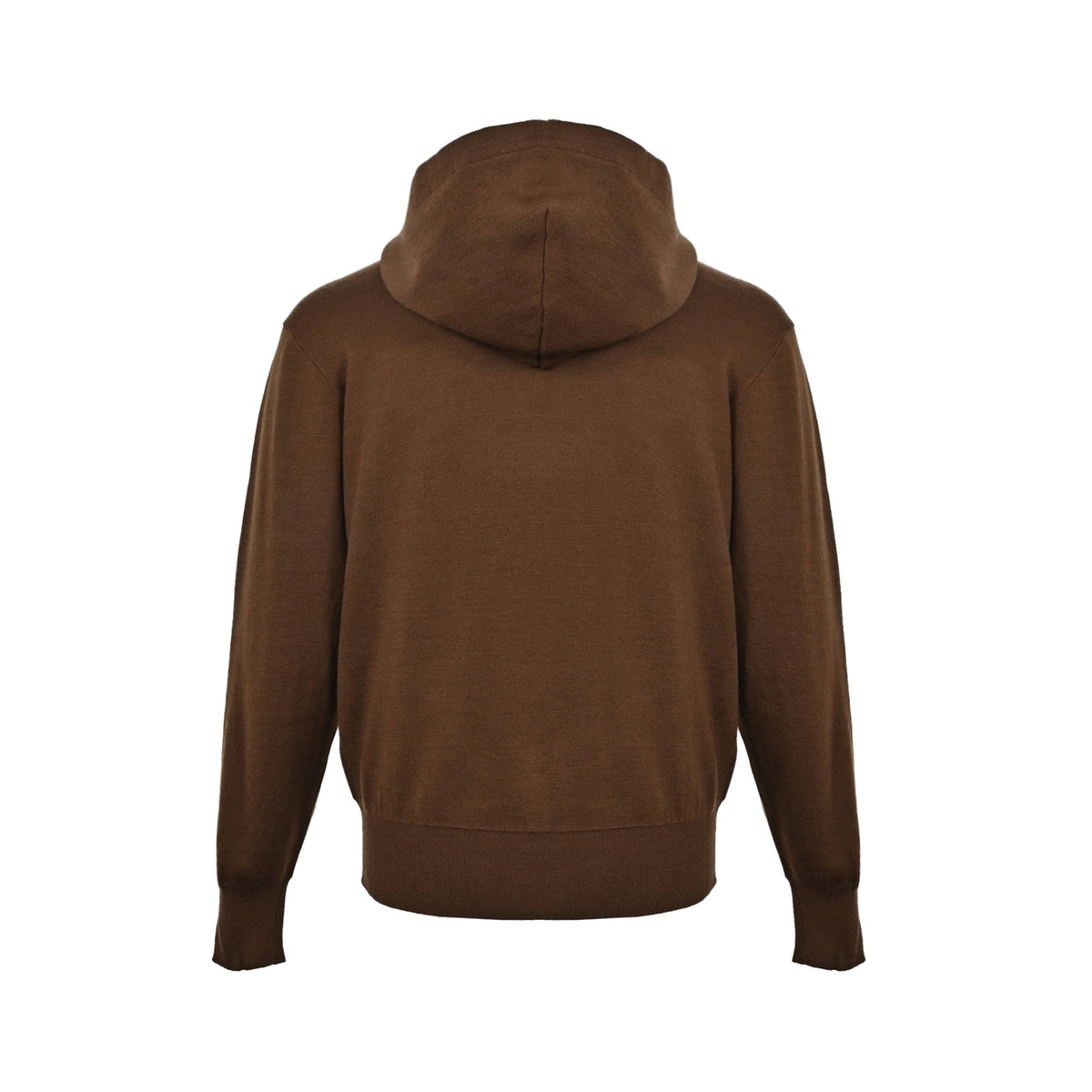 Anagram Leather-Pocket Zip-Up Brown