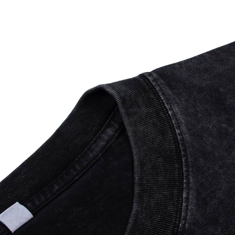 Gothic Cross Graphic Vest Washed Black