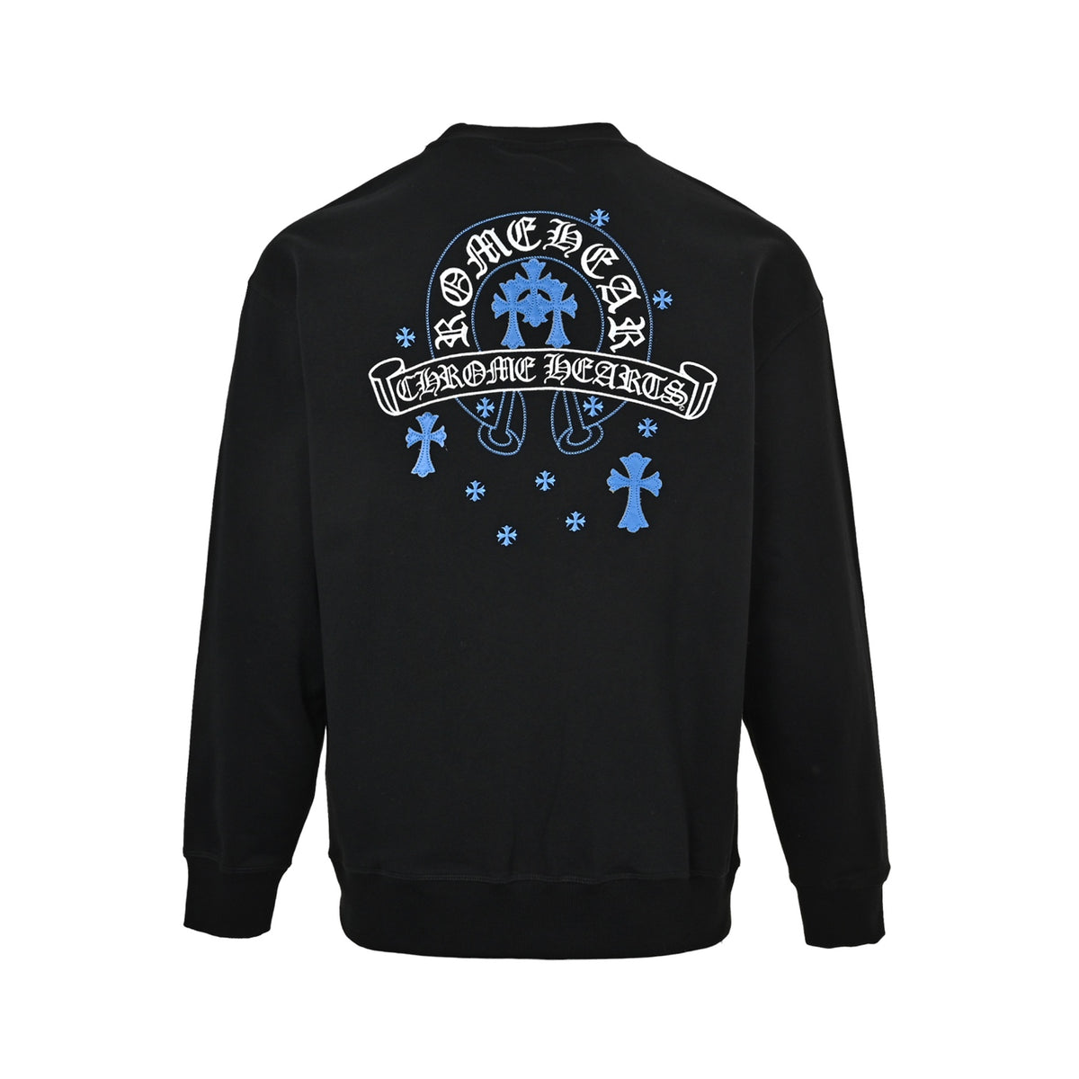 Cross Cemetery Crewneck Sweatshirt Black & Blue
