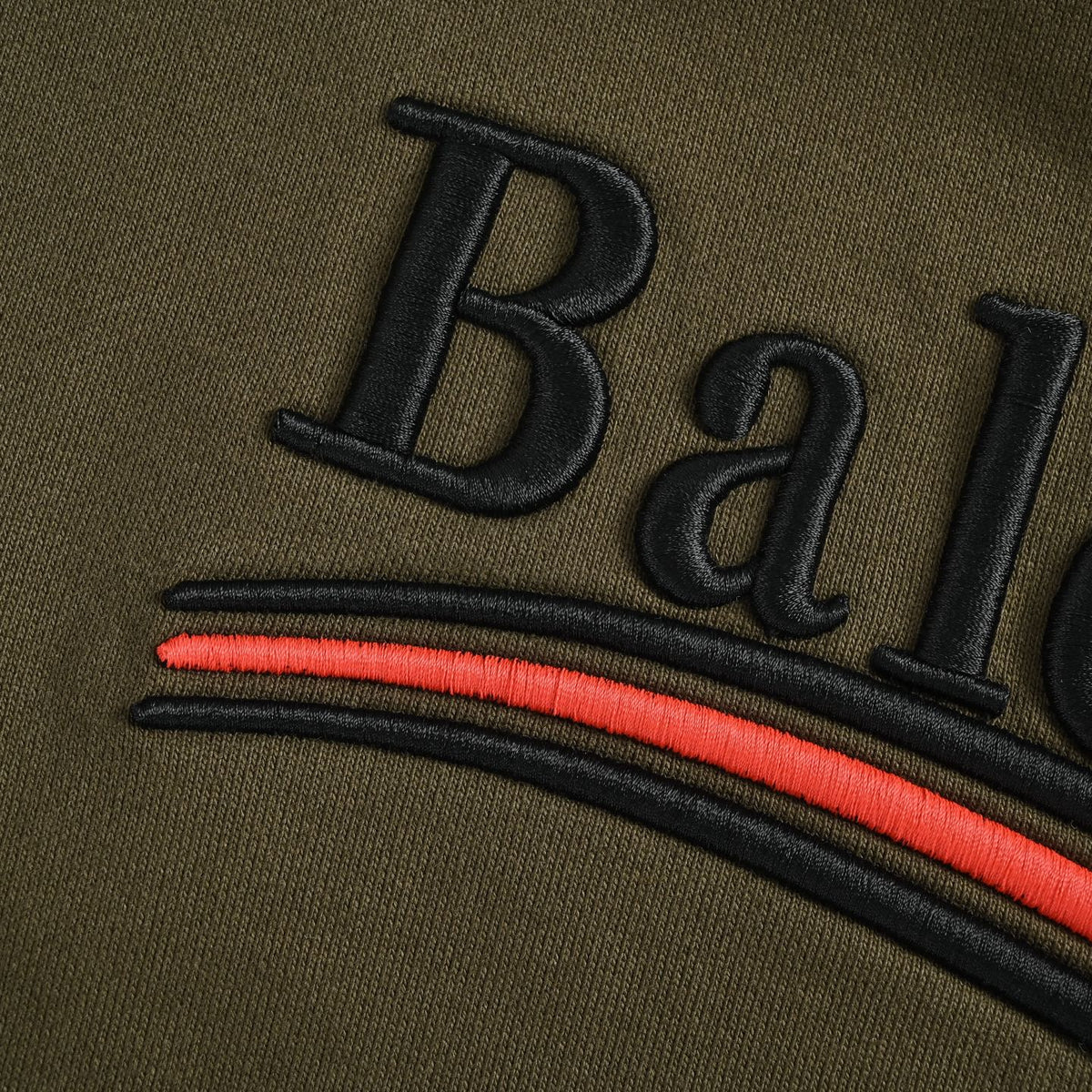 Campaign Logo Embroidered Oversized Hoodie Military Green