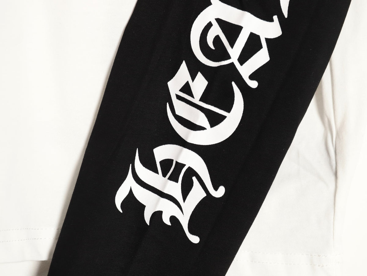 Horseshoe Baseball Long Sleeve T-Shirt White & Black