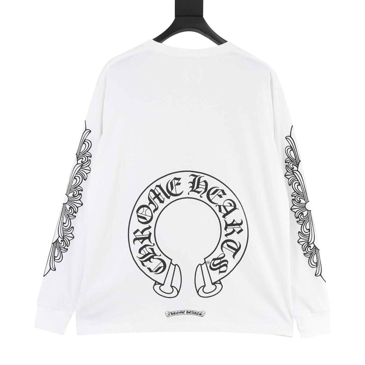 Floral Horseshoe Long Sleeve T-Shirt White
