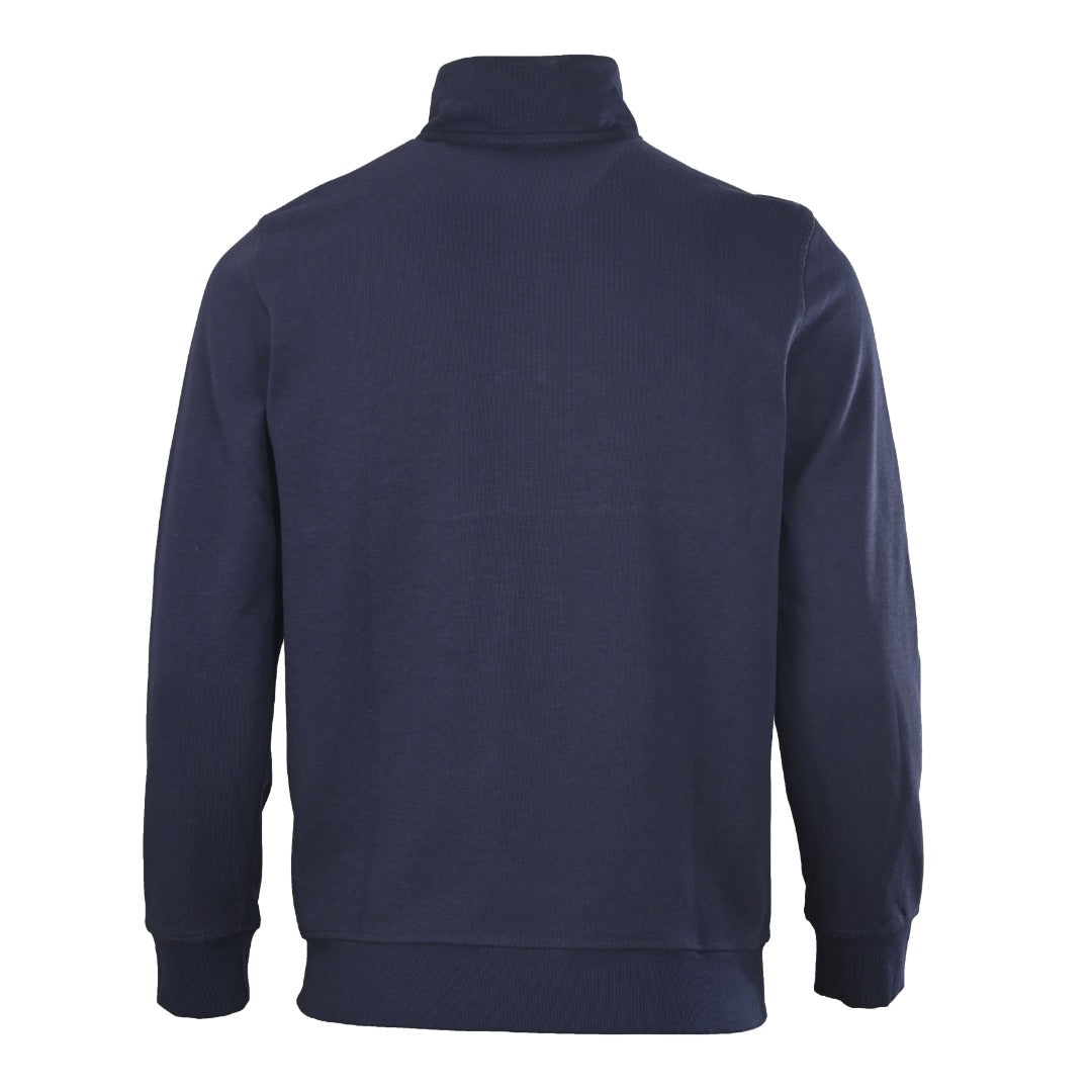Double-Knit Quarter-Zip Pullover Navy Blue