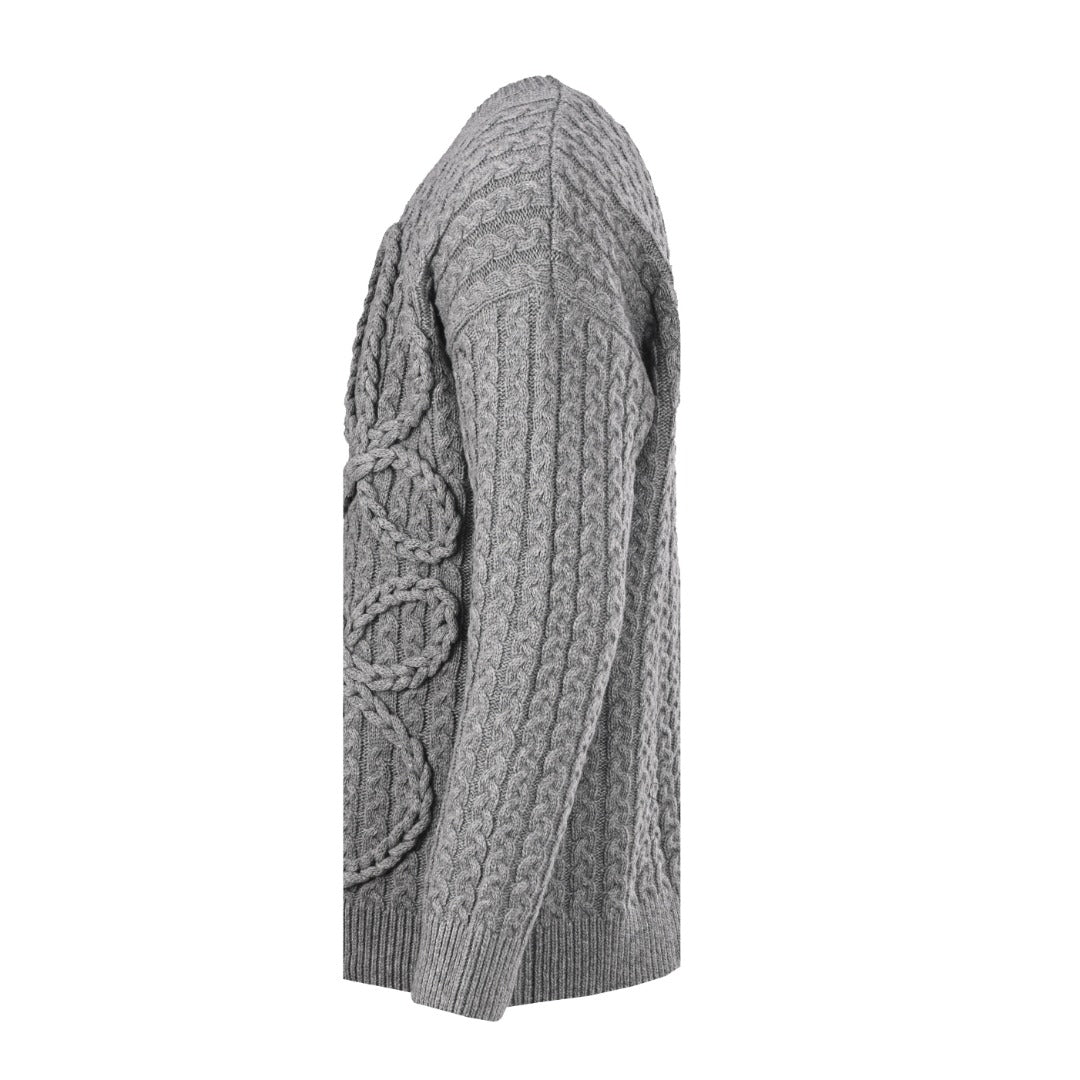 Anagram Cable-Knit Dark Grey Melange