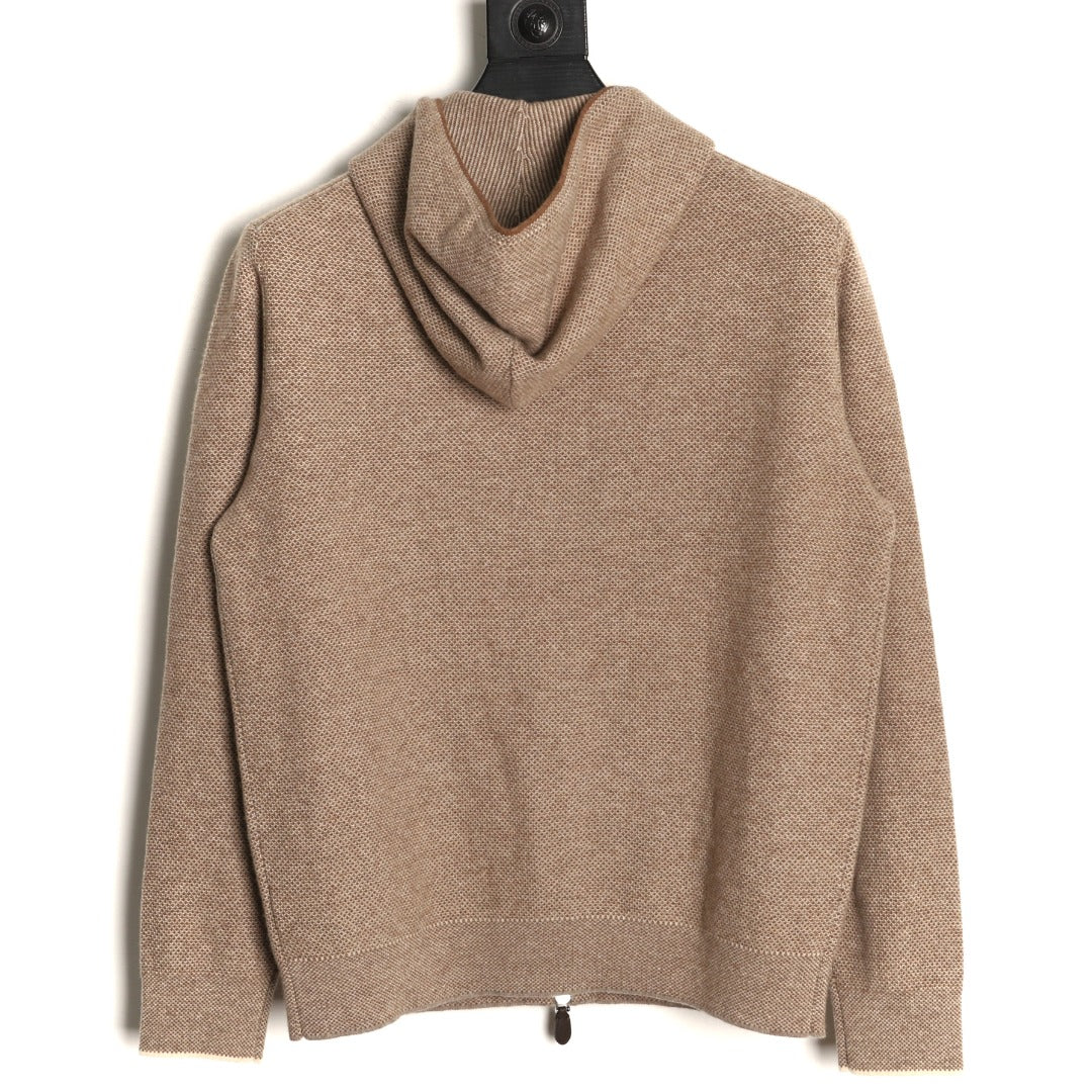 Varallo Full-Zip Hoodie Oatmeal Beige