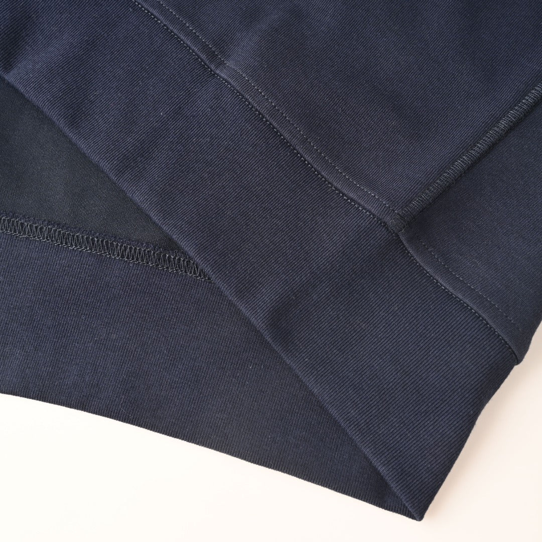 Double-Knit Quarter-Zip Pullover Navy Blue