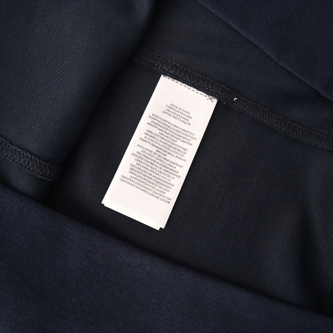 Double-Knit Quarter-Zip Pullover Navy Blue