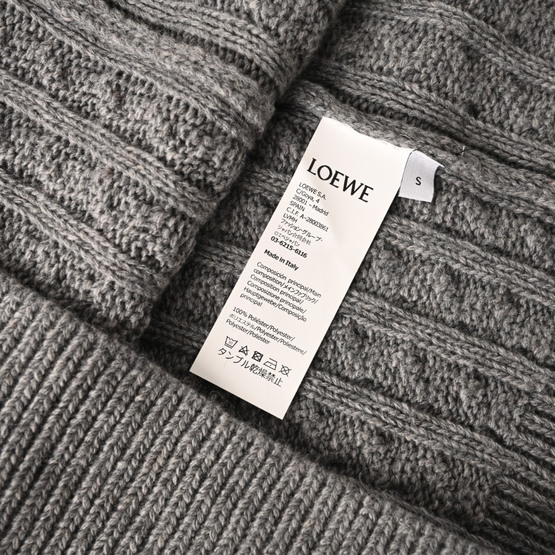 Anagram Cable-Knit Dark Grey Melange