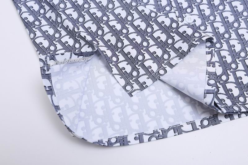 Oblique Monogram Silk Hawaiian Shirt Blue White