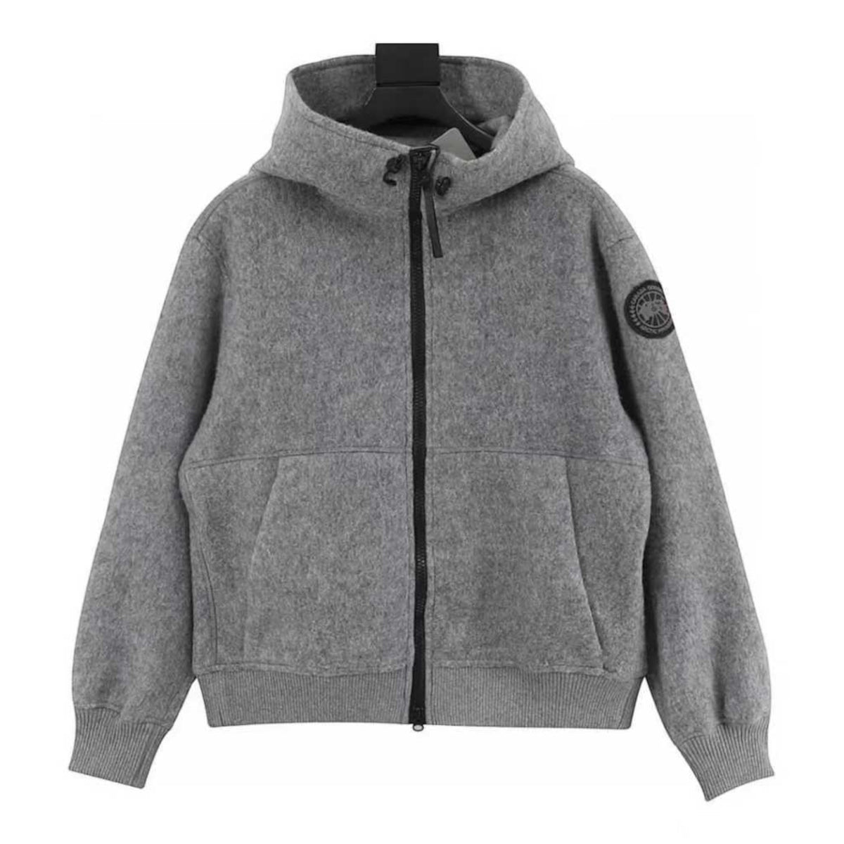 Wool-Blend Fleece Bomber Grey