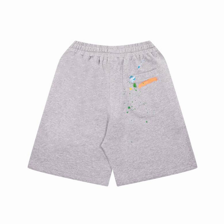Graffiti Letter Print Shorts Grey