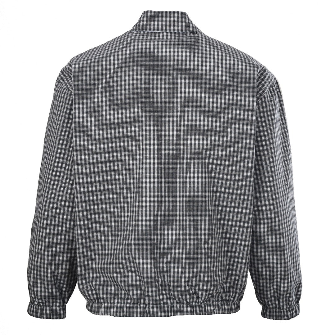 Reversible Checked Poplin Iron Grey