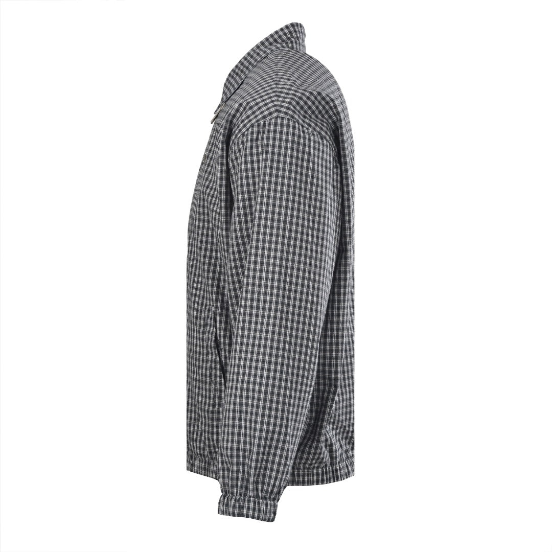 Reversible Checked Poplin Iron Grey