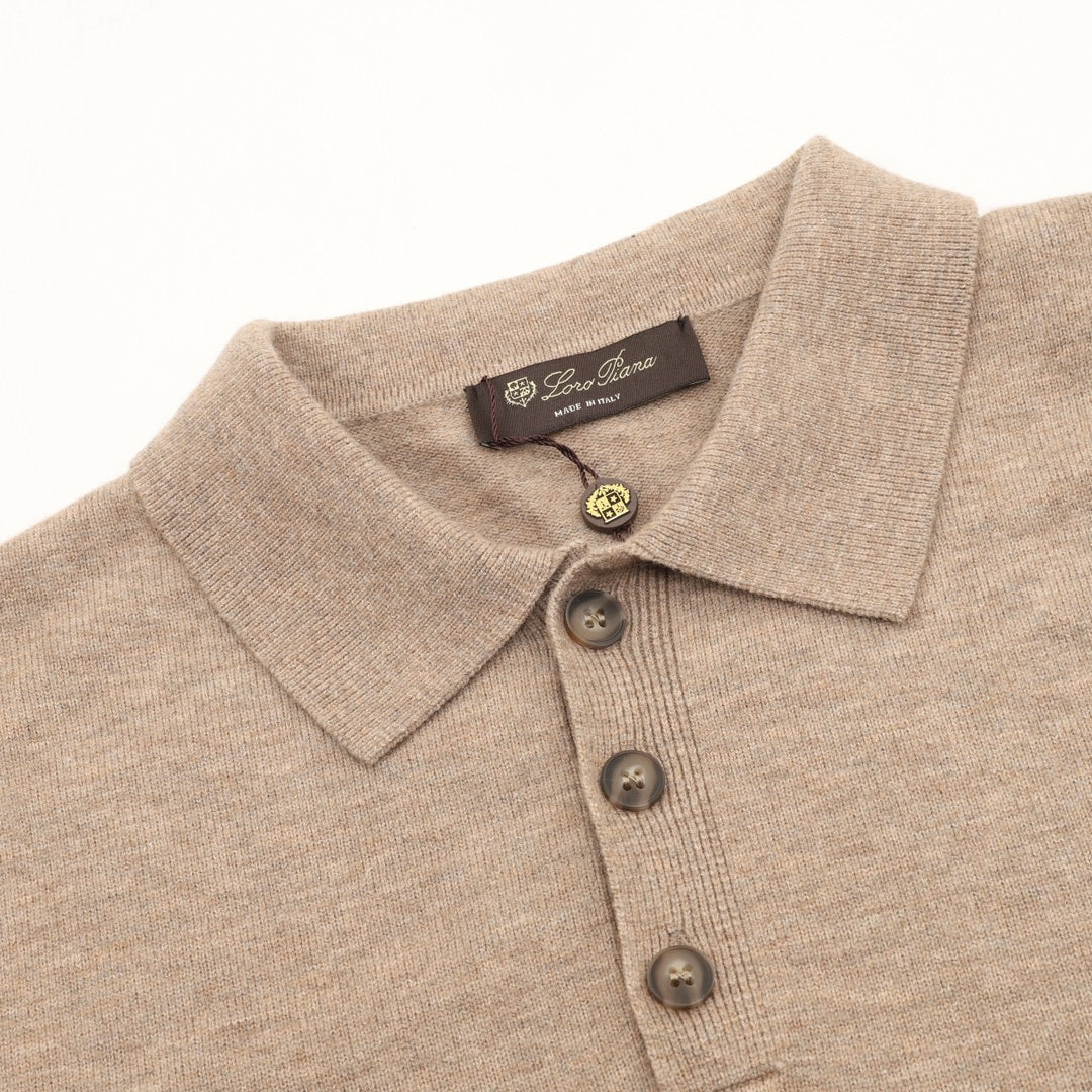 Knit Polo Camel