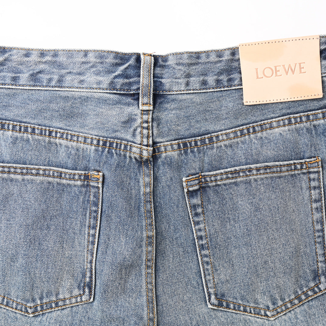 Curved-Seam Barrel-Leg Medium Blue