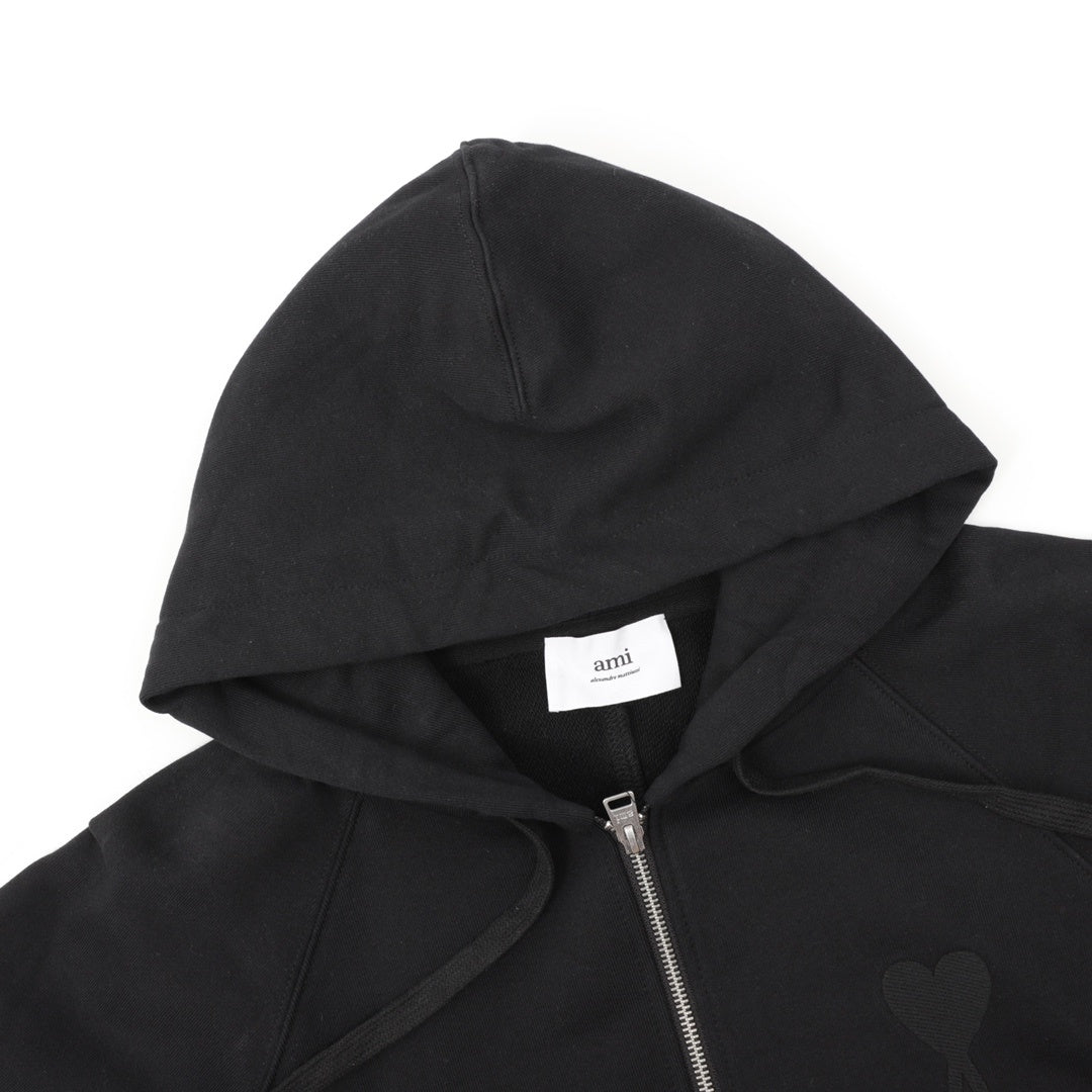 Ami de Coeur Zip-Up Black