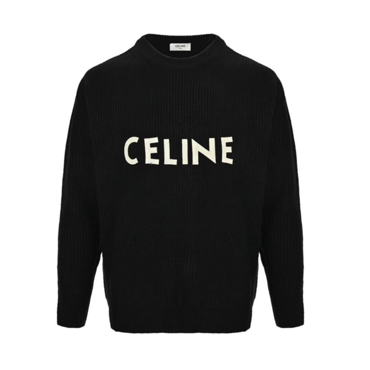 Oversized Ribbed Wool Black