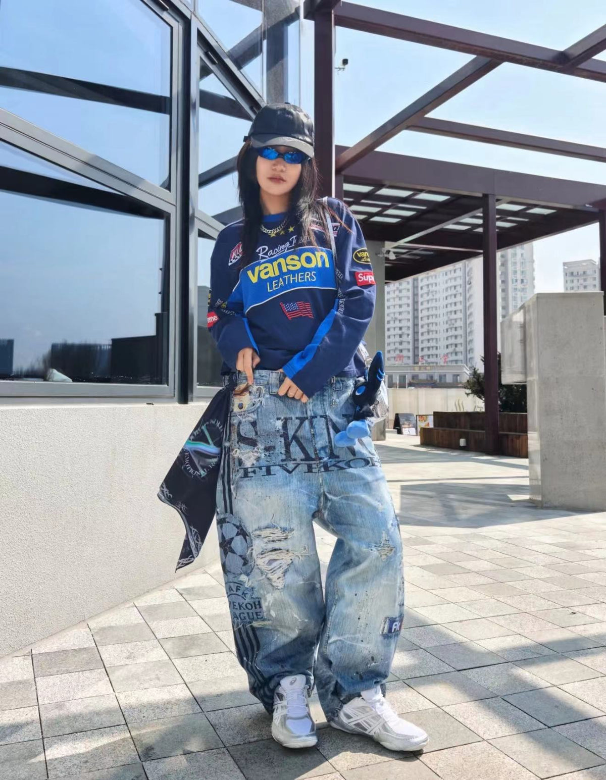 L/S x Vanson Leathers Navy