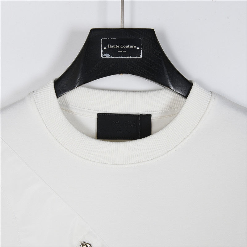 Triangle Logo Zip Pocket White