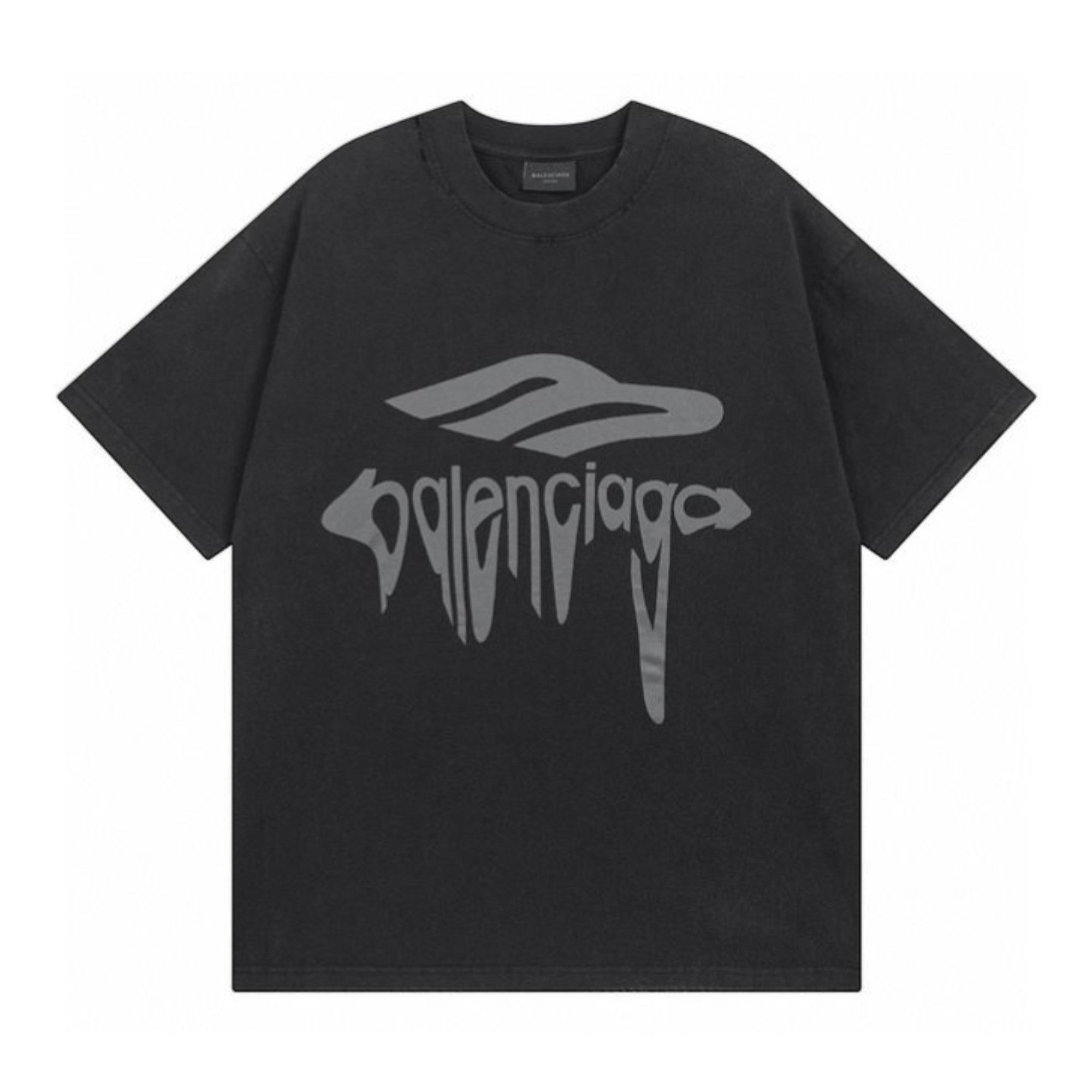 3B Liquified Oversized T-Shirt Stained Black