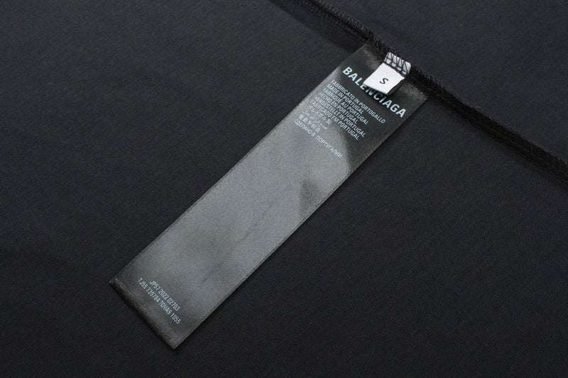 Stencil Type T-Shirt Stained Black