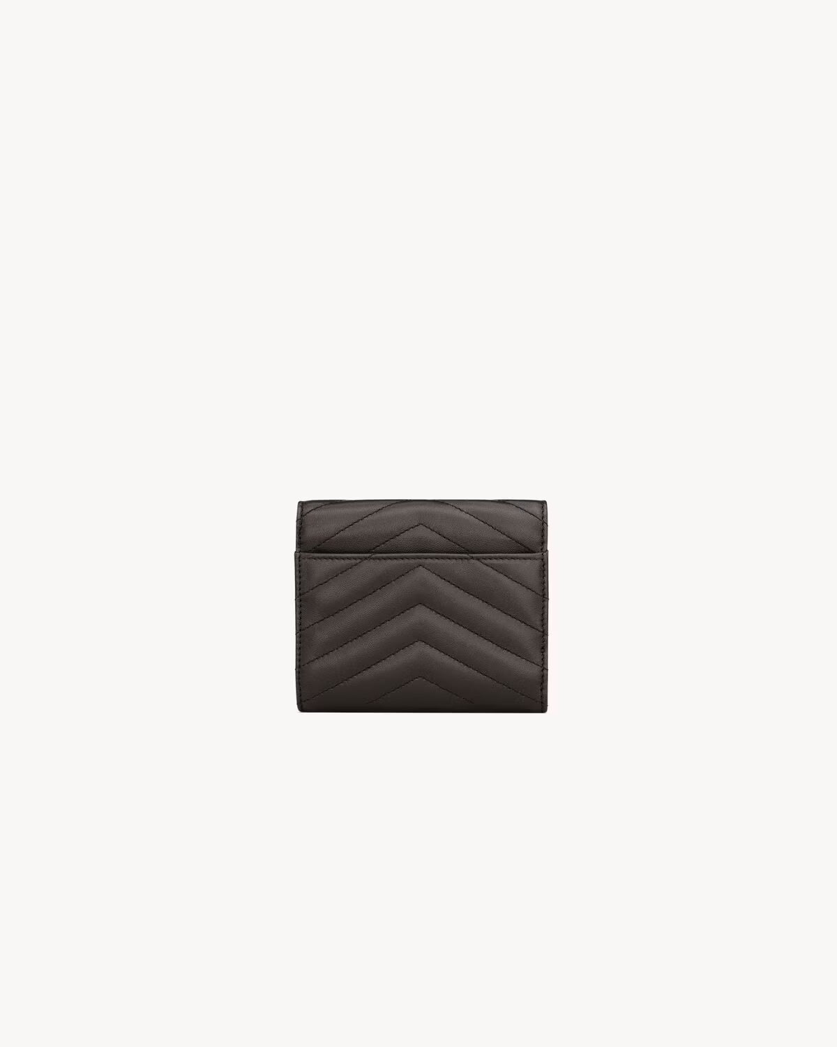 Saint Laurent Cassandre Matelassé Compact Tri-Fold Wallet in Quilted Lambskin
