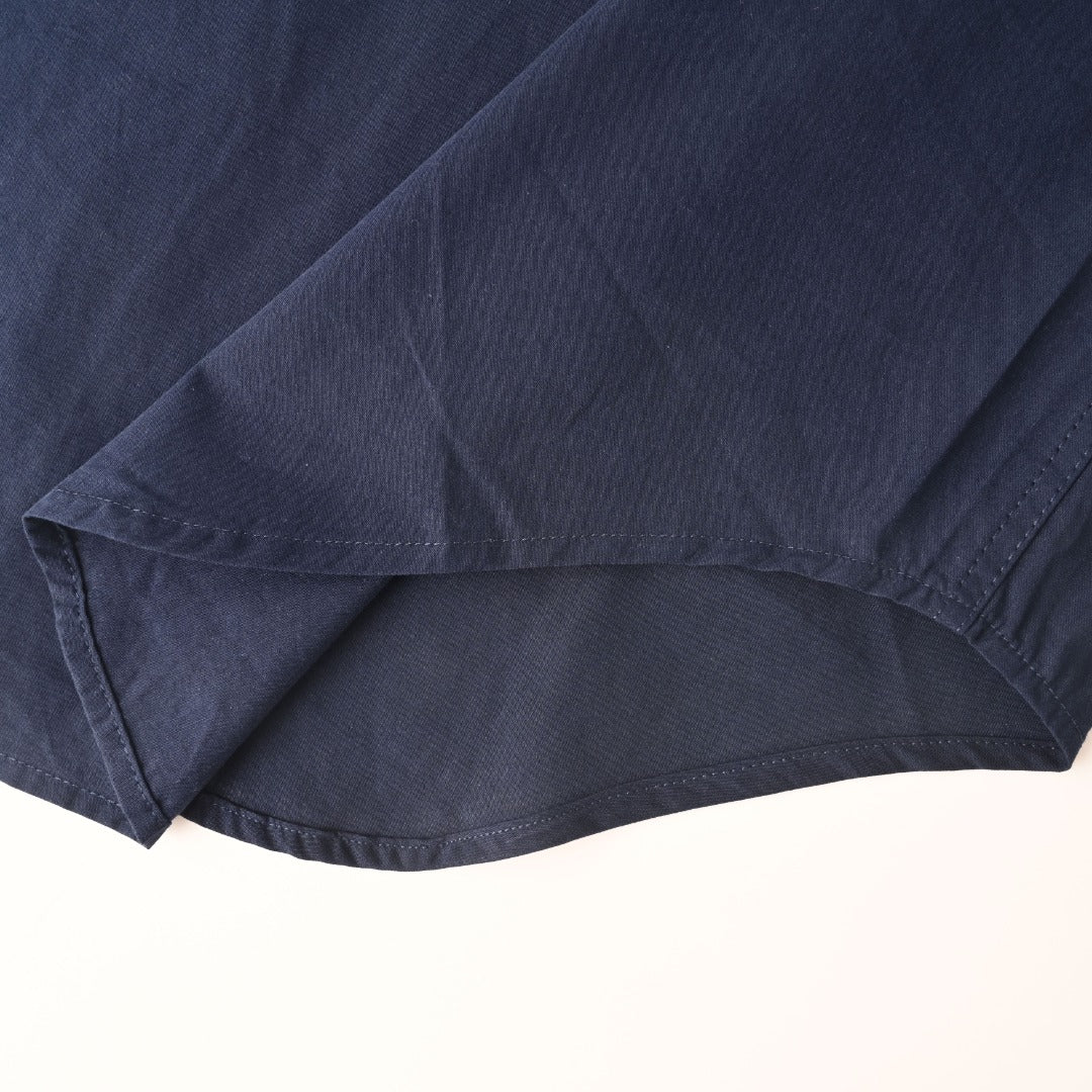 Anagram-Embroidered Poplin Navy Blue