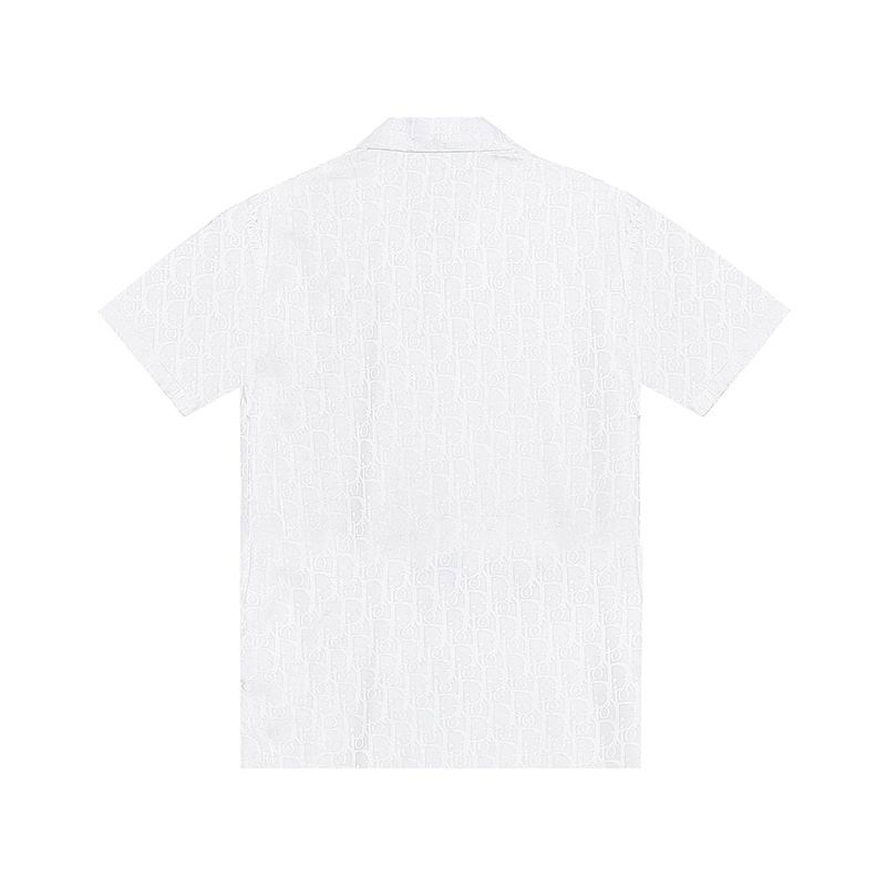 Oblique Monogram Silk Hawaiian Shirt White
